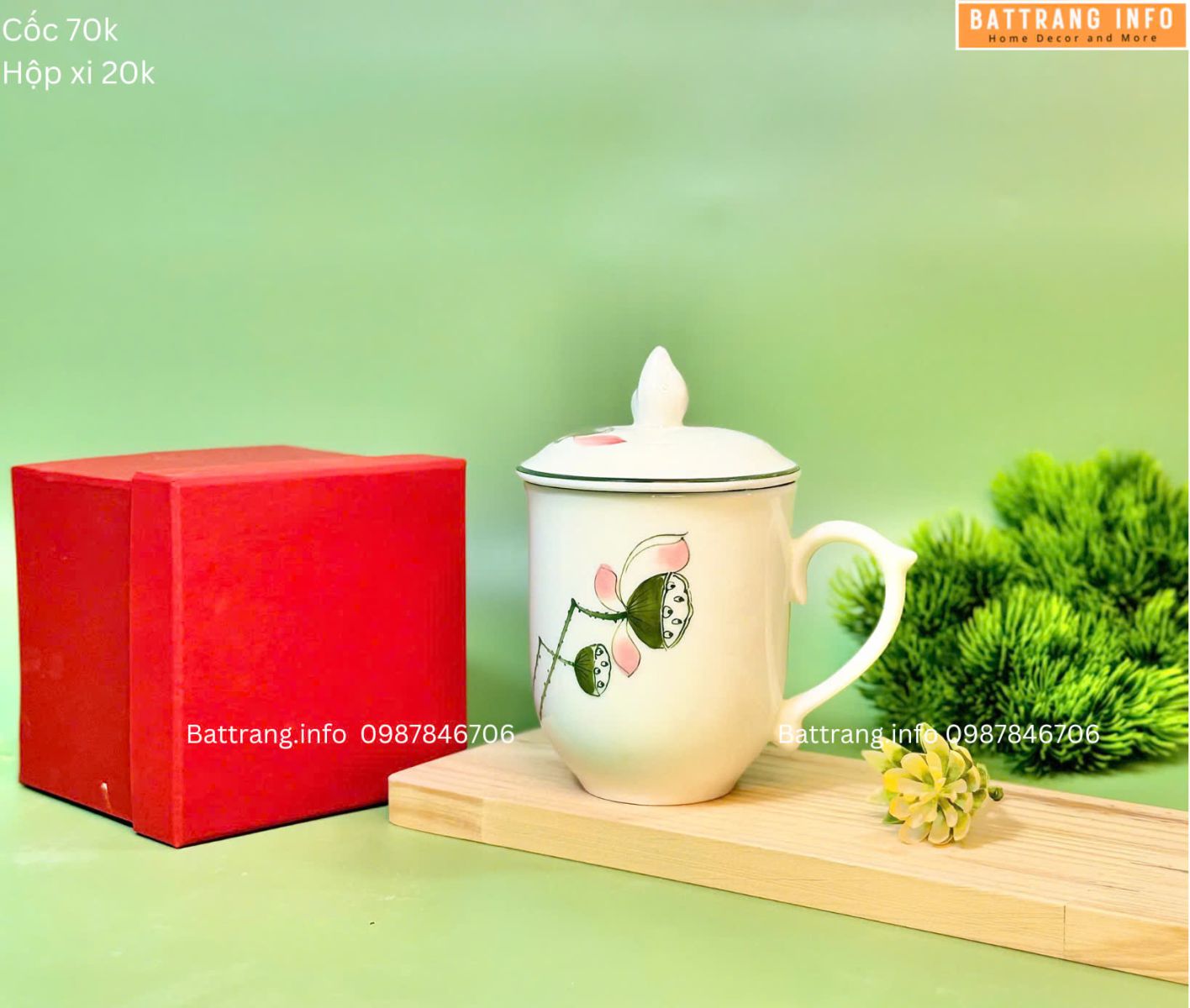 CỐC NẮP SEN ĐÀI