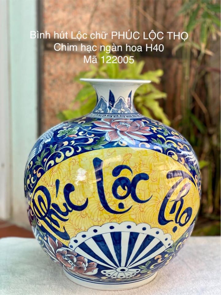 Giá Bình Hút Lộc Chữ Phúc Lộc Thọ Cao 40cm: 4.500.000vnđ