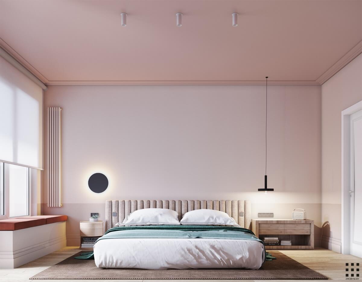 Ý tưởng phòng ngủ màu hồng phong cách tối giản