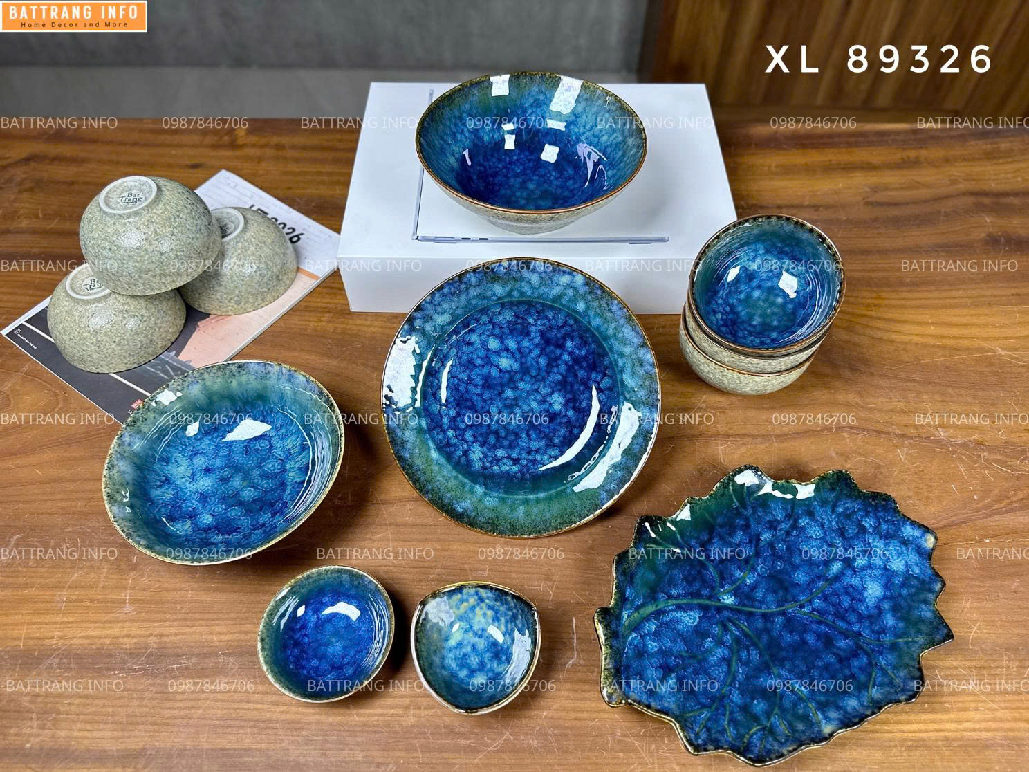 Bộ Bát Đĩa Men Hỏa Biến Siêu Xinh Cao Cấp Bát Tràng