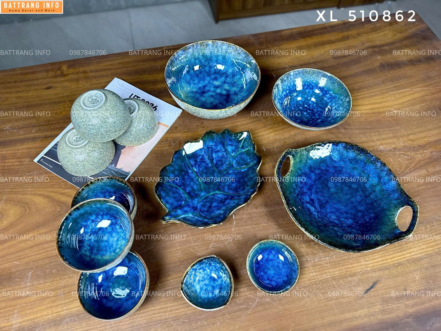 Bộ Bát Đĩa Men Hỏa Biến Siêu Xinh Cao Cấp Bát Tràng