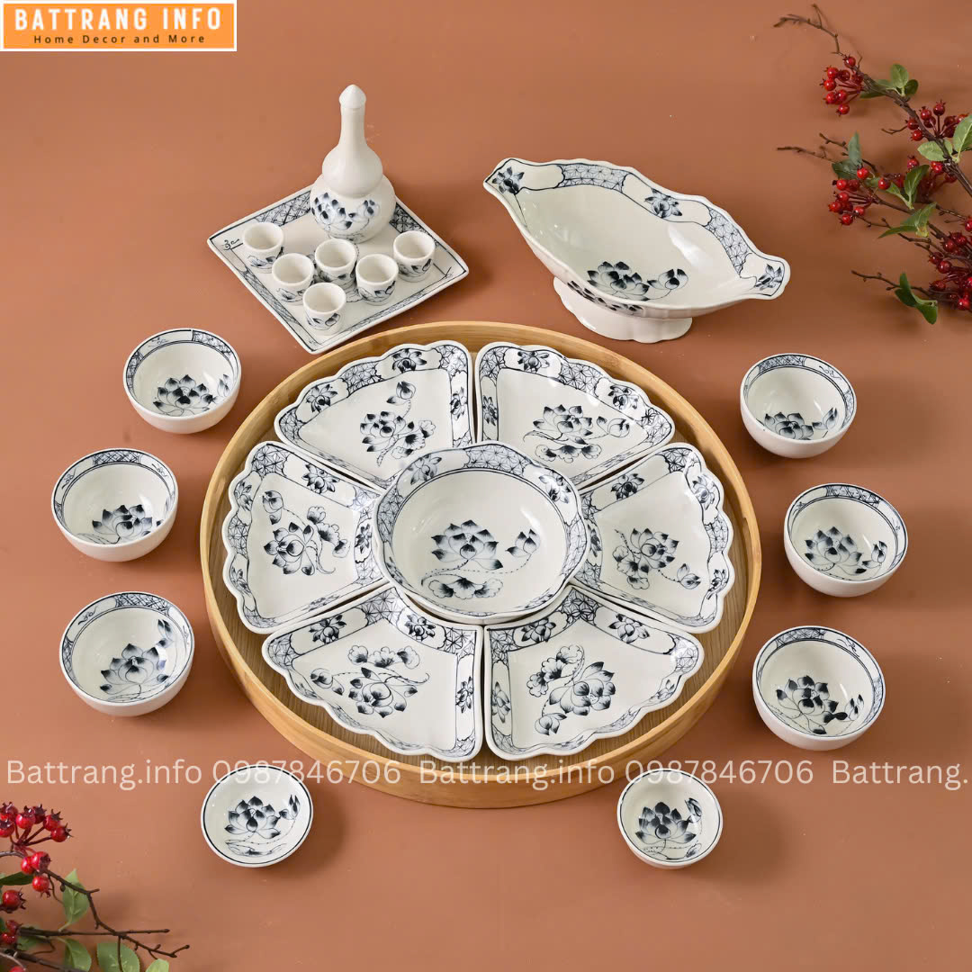 Mua Bộ Bát Đĩa Hoa Mặt Trời Cho Mâm Cơm Cúng Rằm Tháng 7 Âm Lịch Cao Cấp Bát Tràng Ở Đâu?