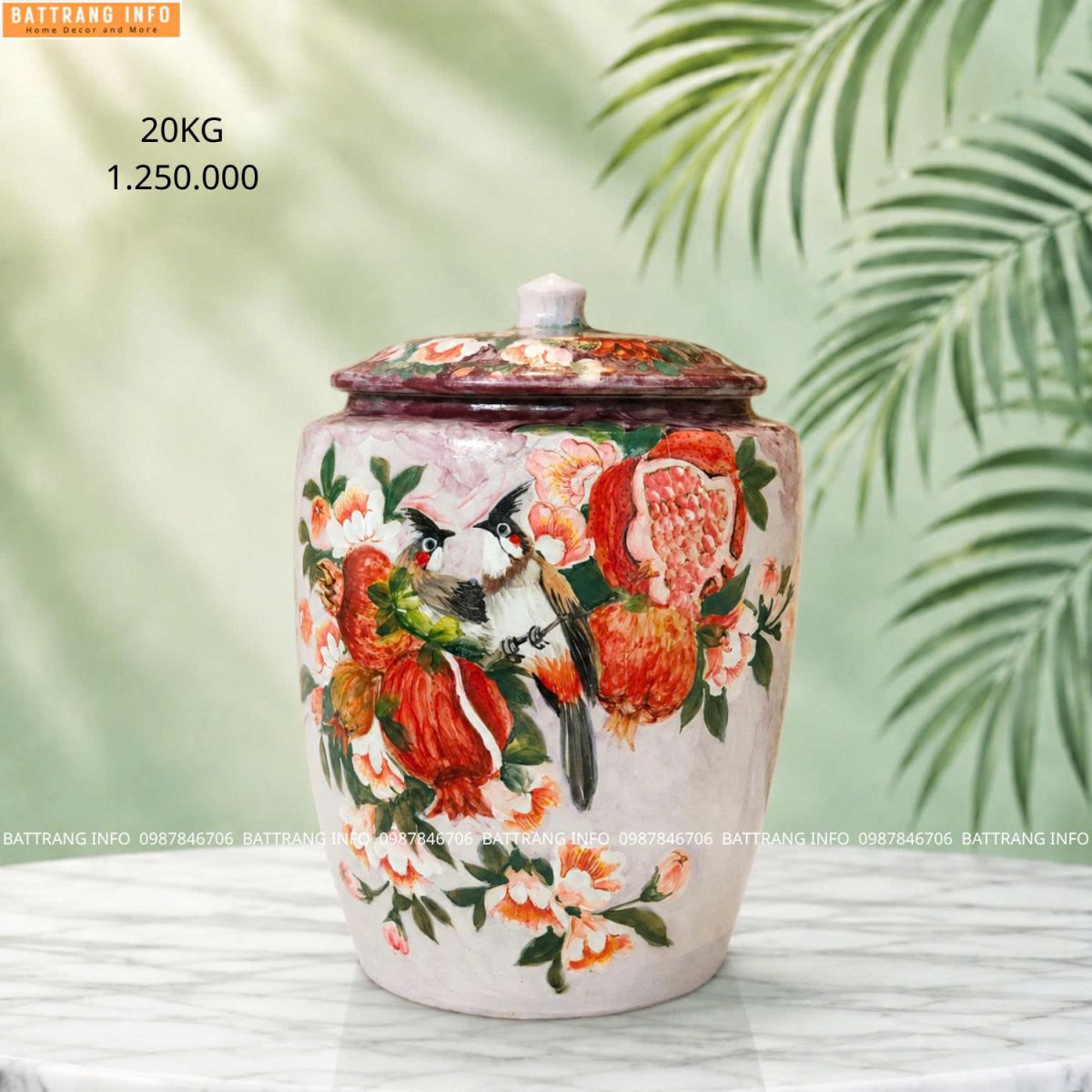 Mua Hũ Gạo Vẽ Tay Siêu Xinh Cao Cấp Bát Tràng Ở Đâu? Chính Hãng