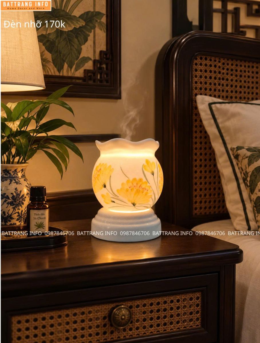 Đèn xông tinh dầu gốm Bát Tràng