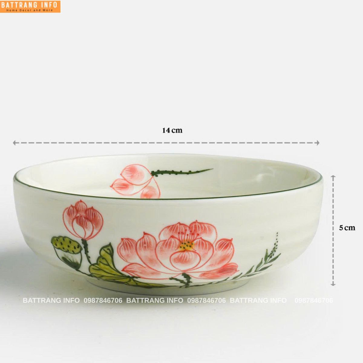 Bát Bằng Sen Hồng P14