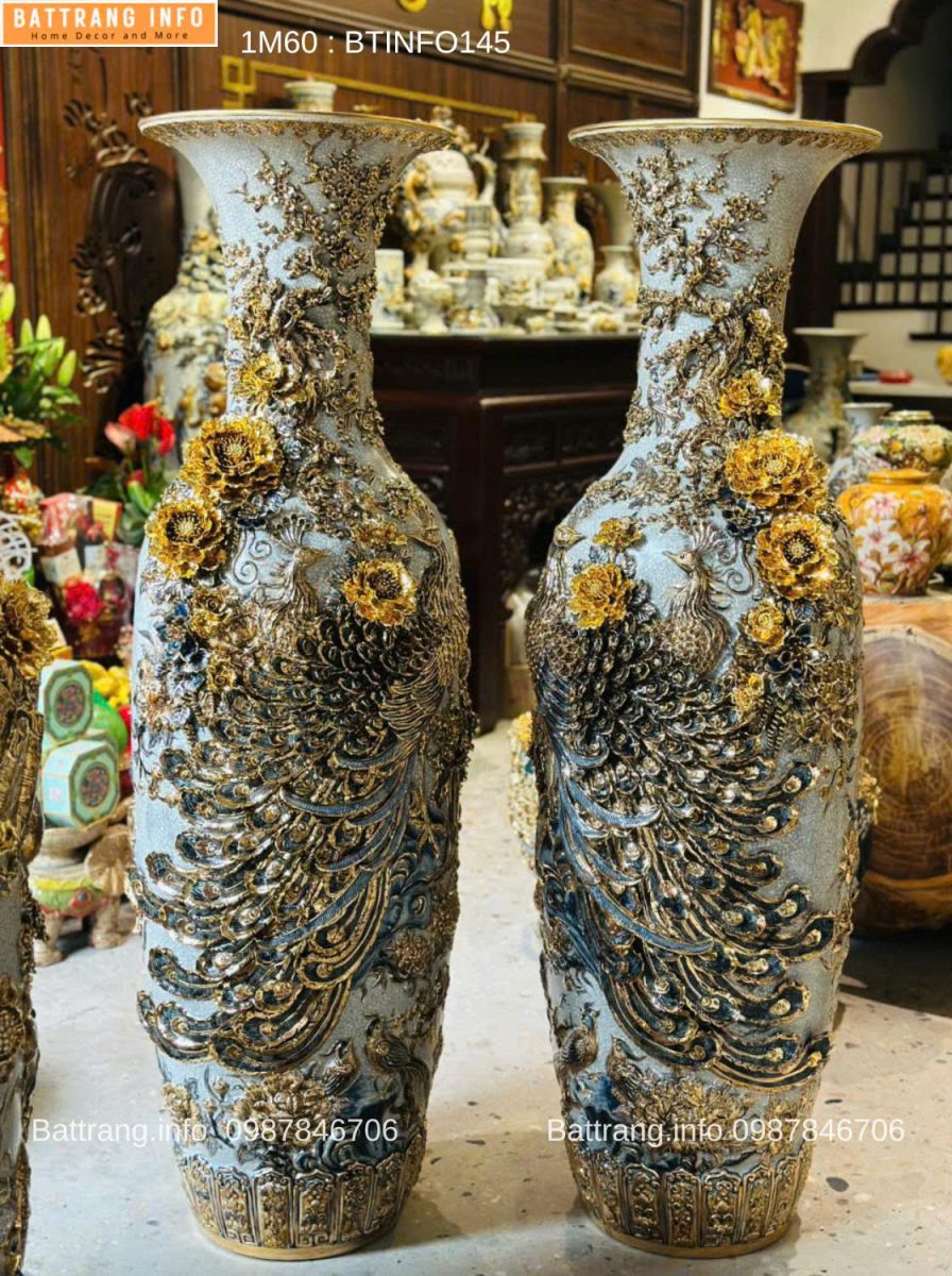 LỘC BÌNH CÔNG DANH PHÚ QUÝ ĐẮP NỔI VẼ VÀNG CAO 1M6