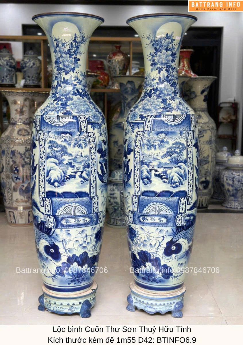 LỘC BÌNH CUỐN THƯ SƠN THUỶ HỮU TÌNH 1M55