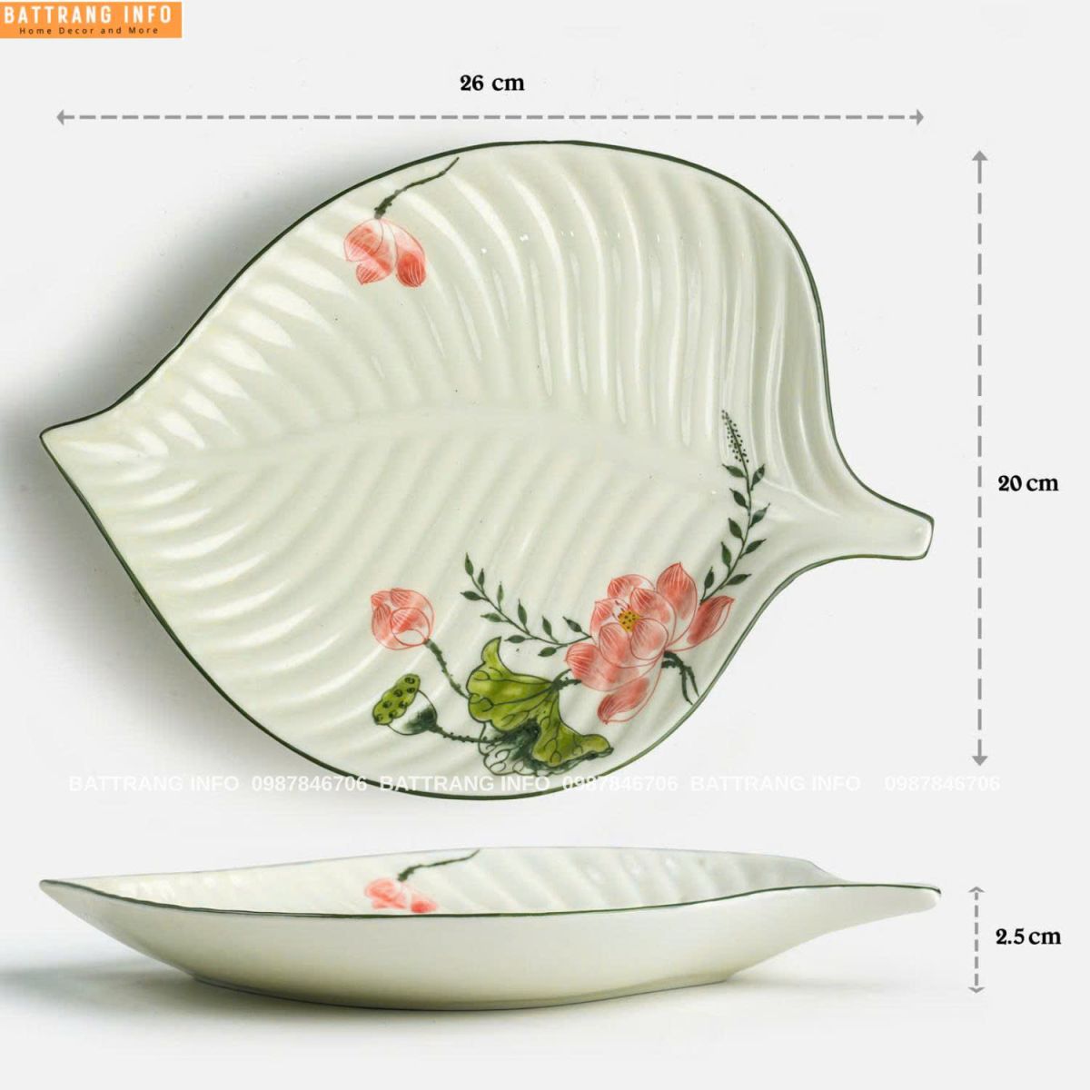 Đĩa Lá TRầu Sen Hồng