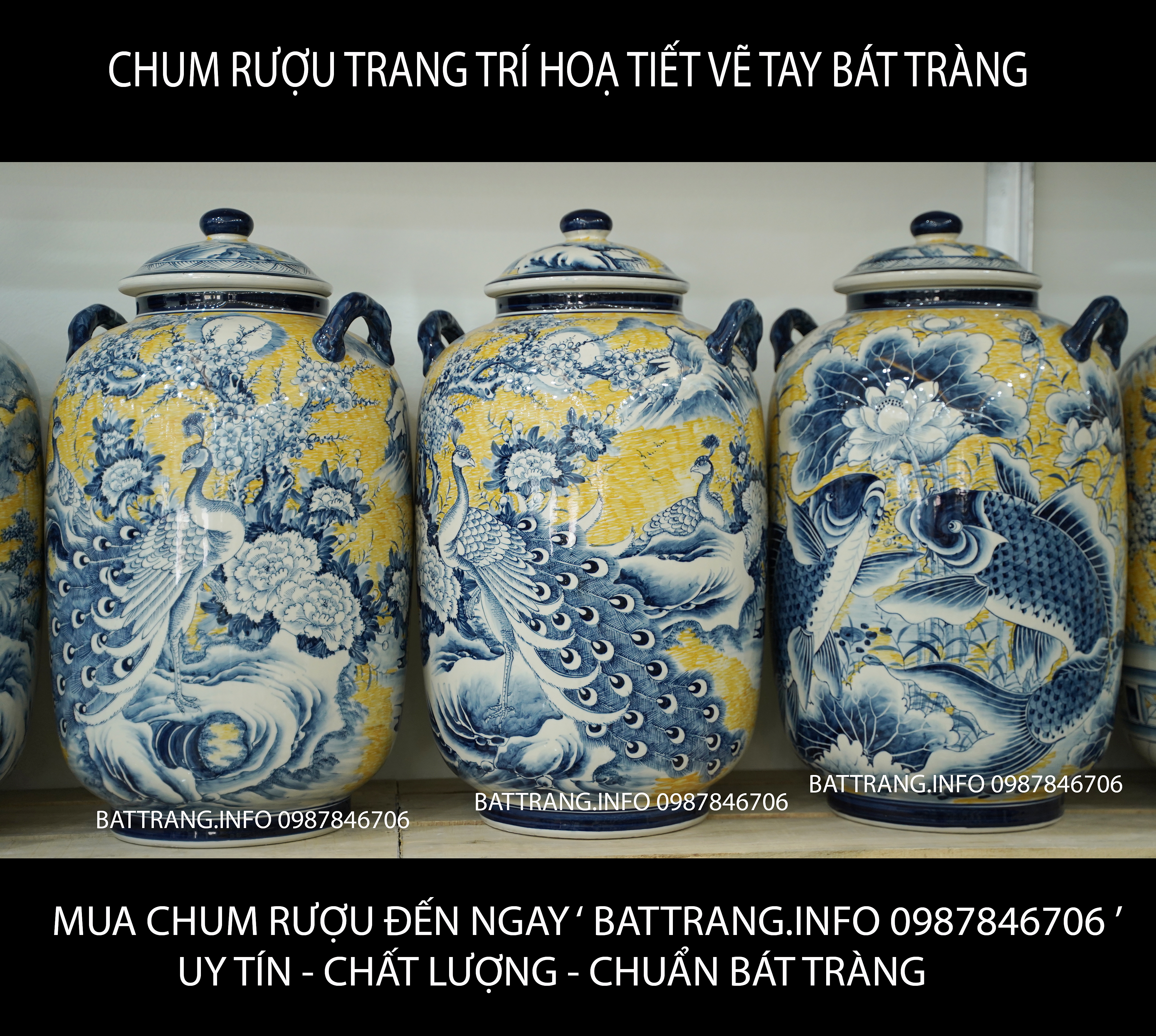 Giá Chum Rượu 20 Lít Gốm Sứ Bát Tràng: 500.000vnđ