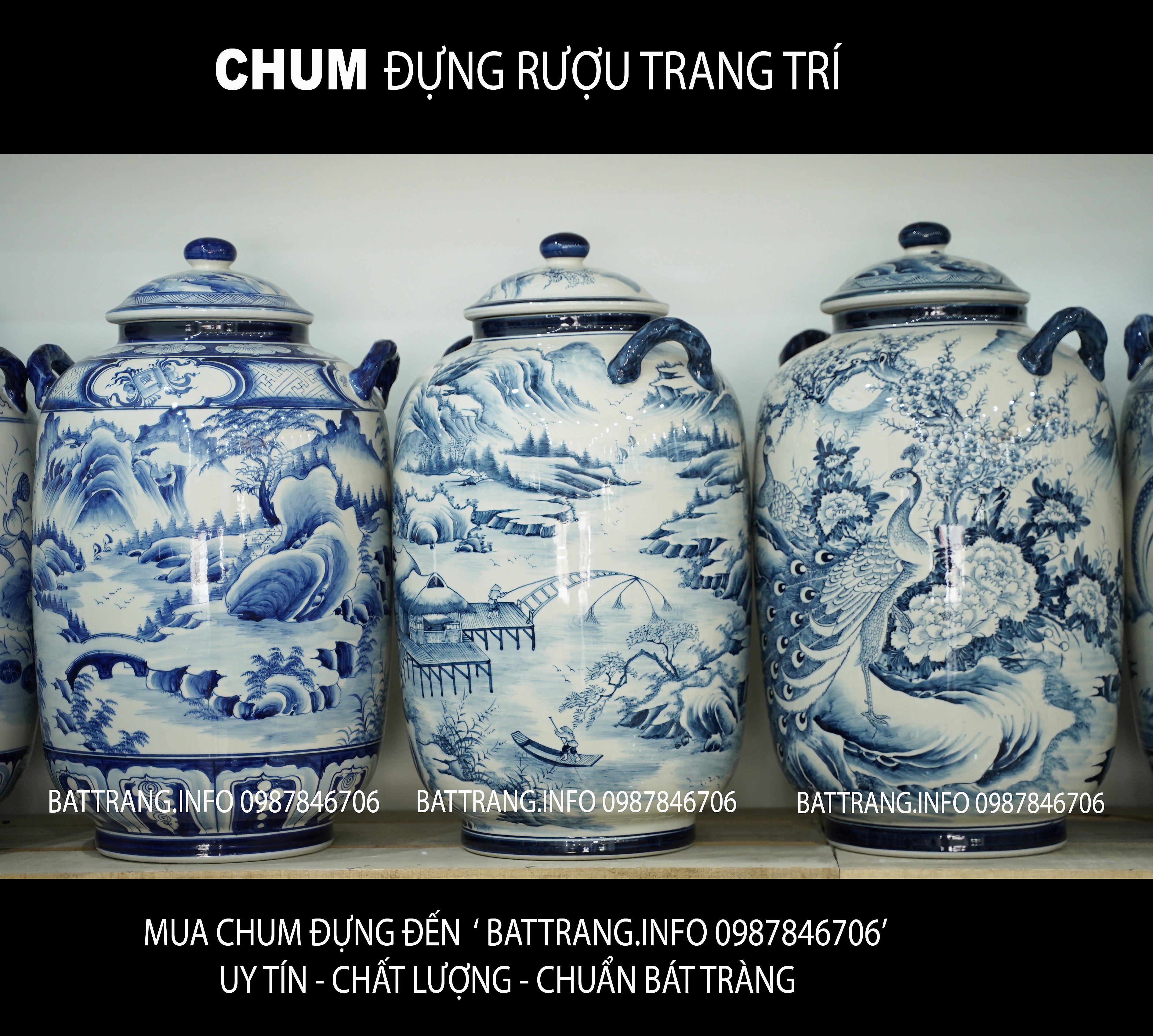 Giá Chum Rượu 20 Lít Gốm Sứ Bát Tràng: 500.000vnđ