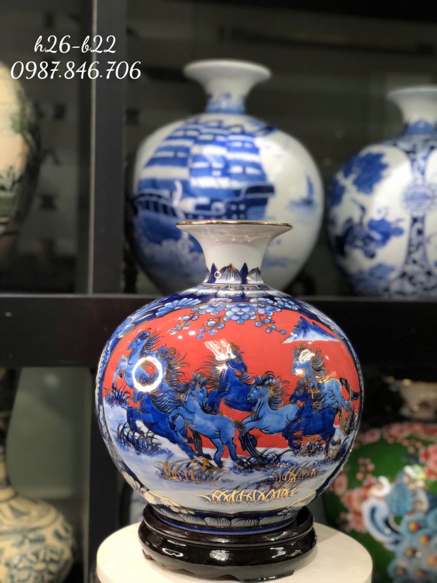 BÌNH HÚT LỘC "MÃ ĐÁO THÀNH CÔNG" CAO 26CM