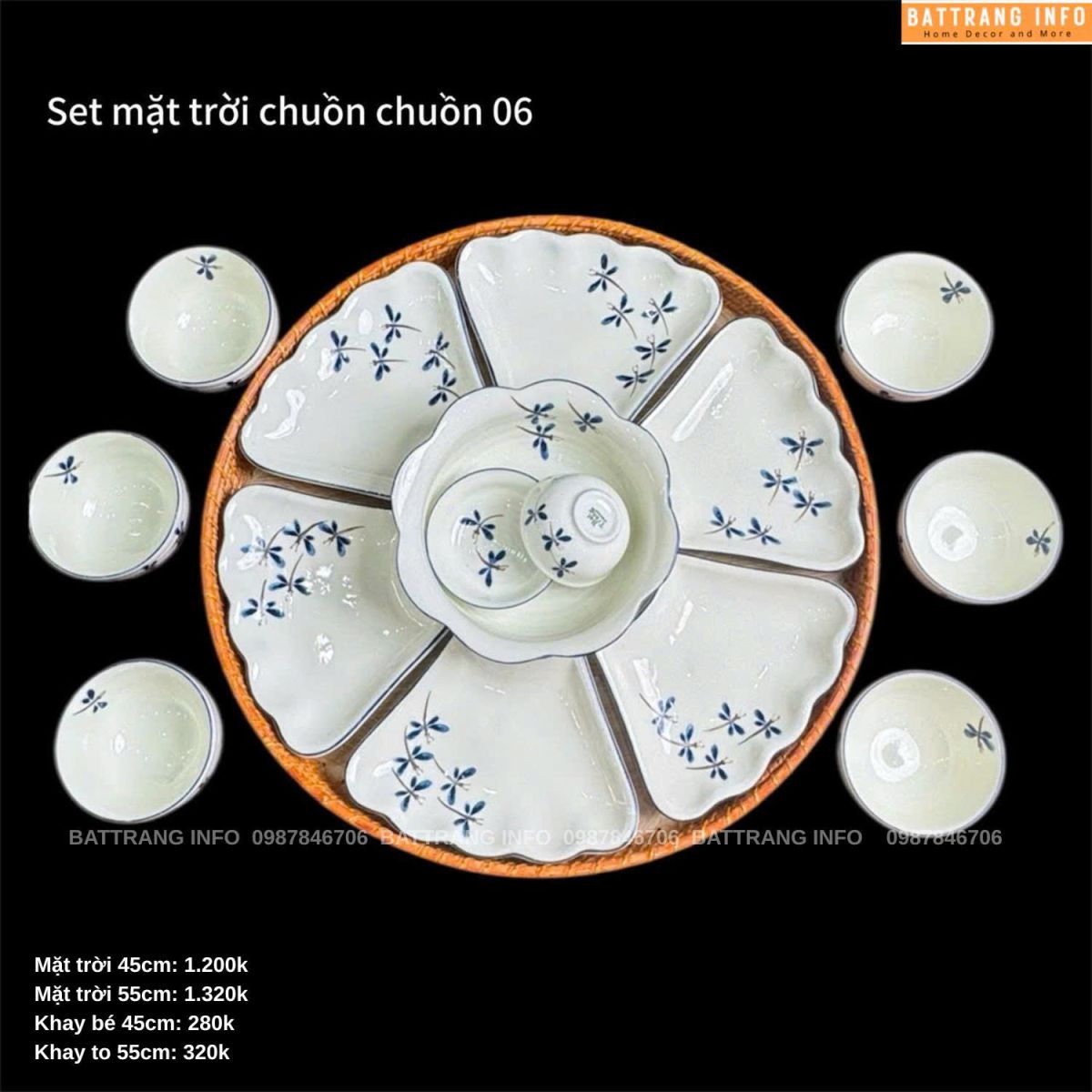 Bộ Bát Đĩa Chuồn Chuồn