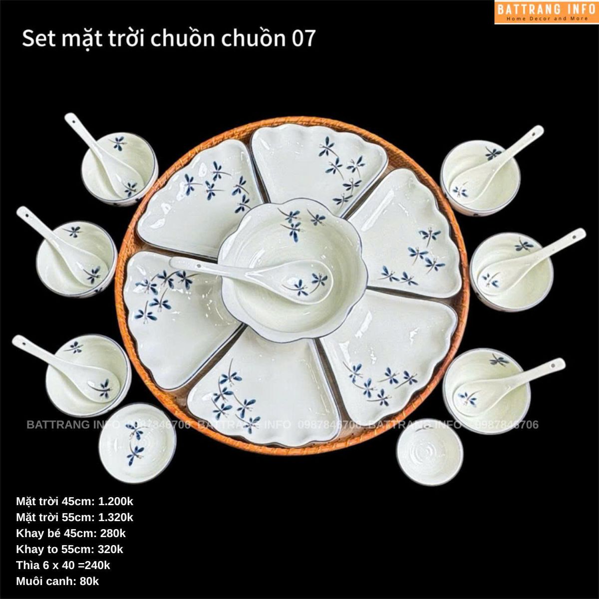 Bộ Bát Đĩa Chuồn Chuồn