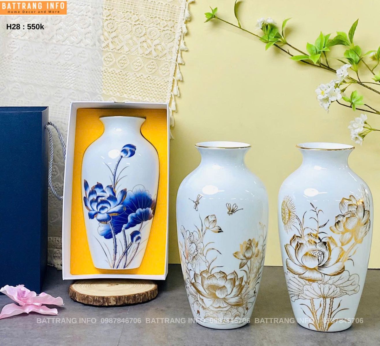 Bình Hoa Gốm Bát Tràng
