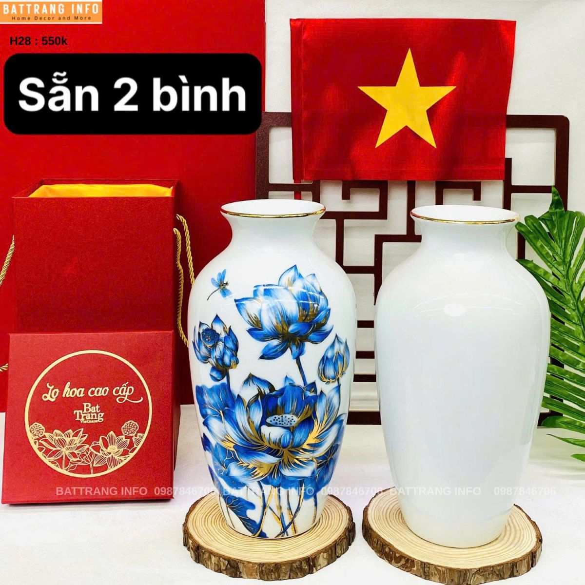 Bình Hoa Gốm Bát Tràng