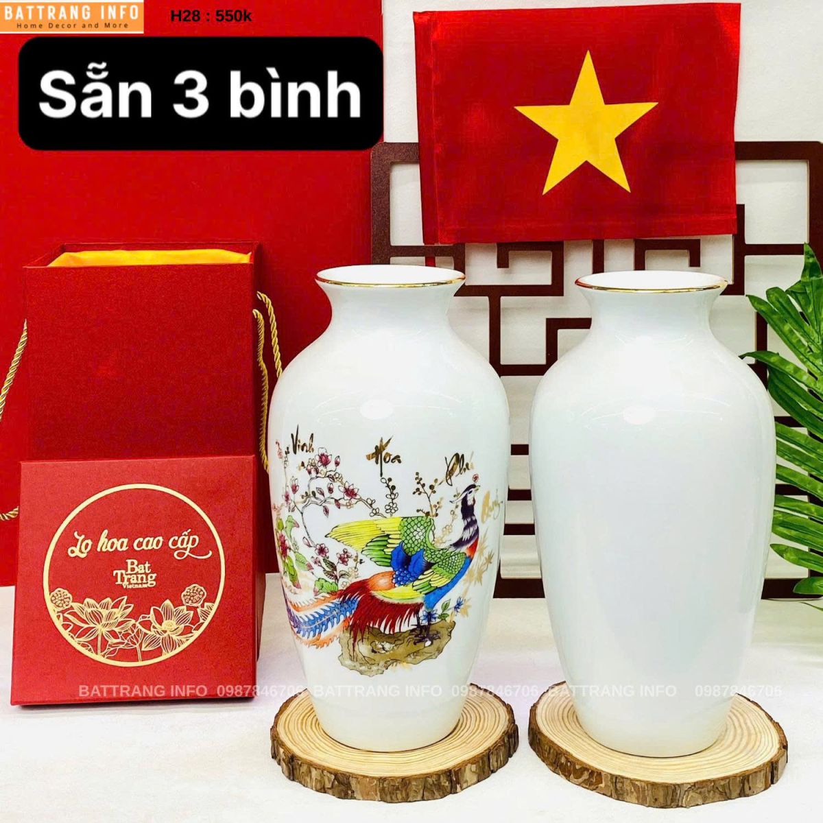 Bình Hoa Gốm Bát Tràng