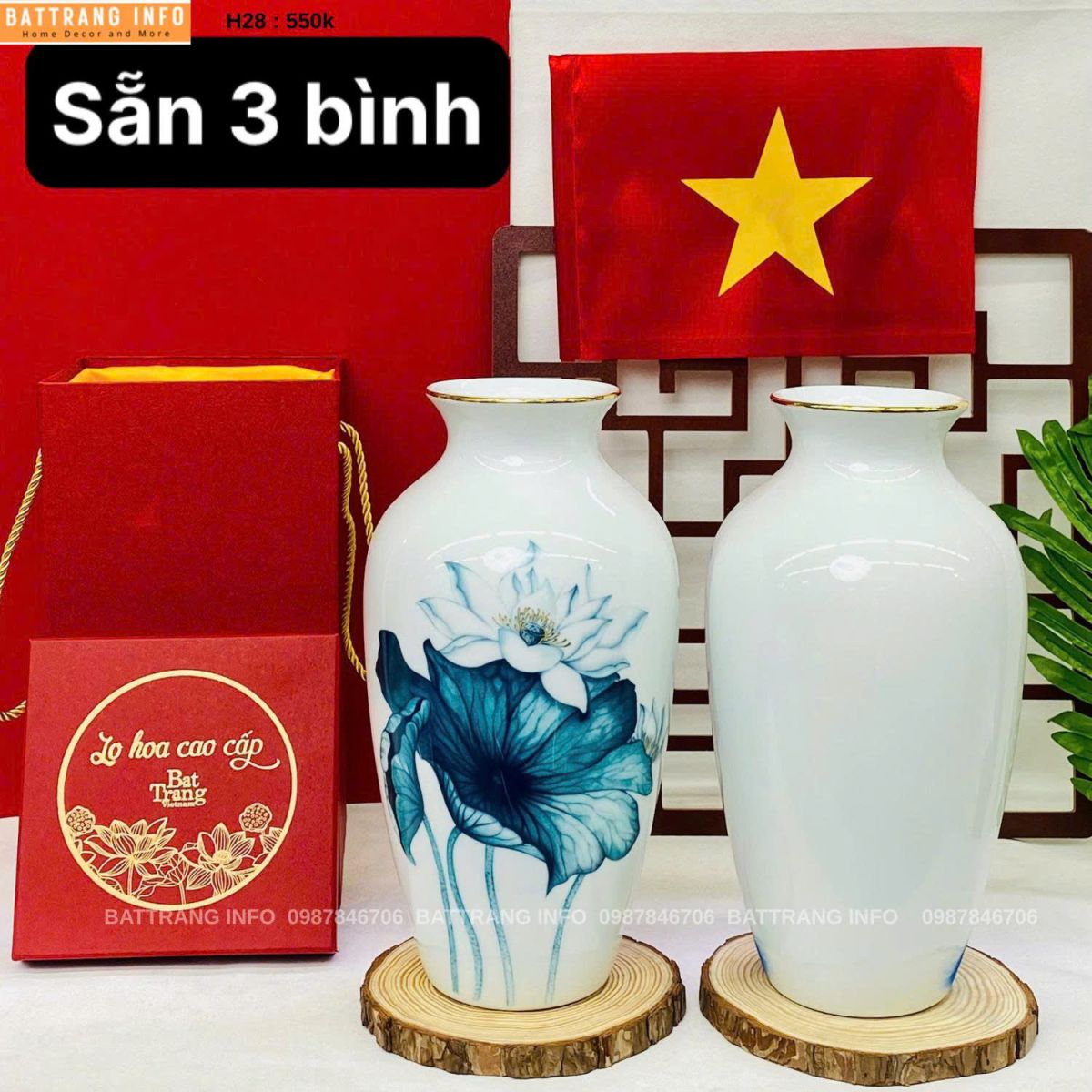 Bình Hoa Gốm Bát Tràng