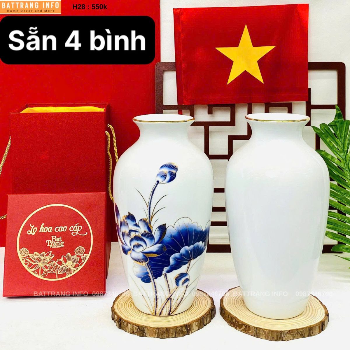 Bình Hoa Gốm Bát Tràng