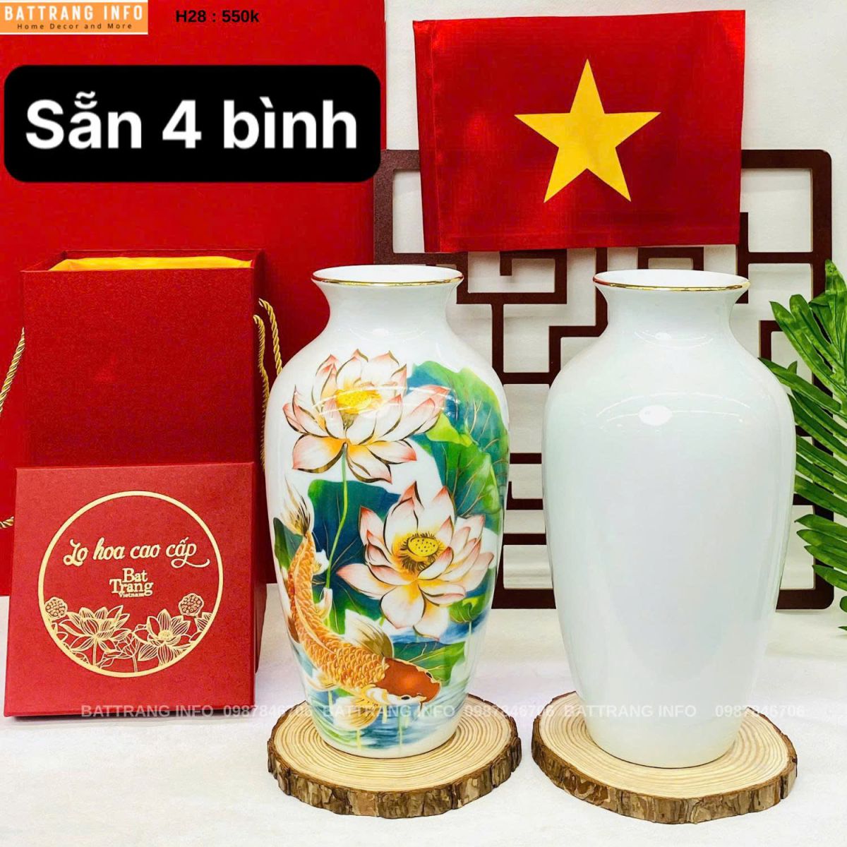 Bình Hoa Gốm Bát Tràng