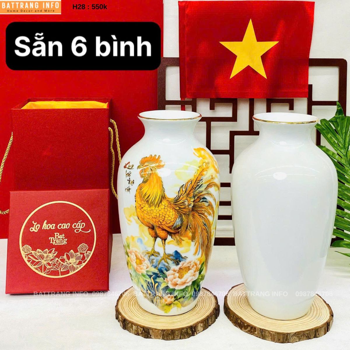 Bình Hoa Gốm Bát Tràng