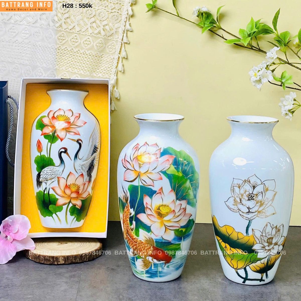 Bình Hoa Gốm Bát Tràng