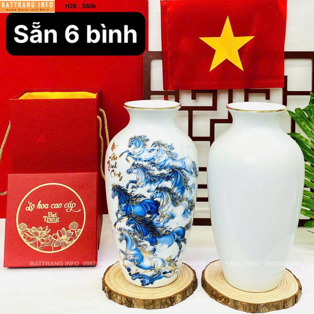 Bình Hoa Gốm Bát Tràng
