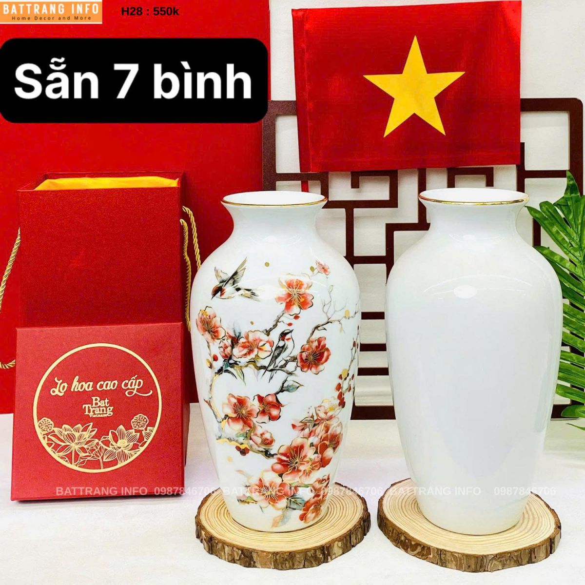 Bình Hoa Gốm Bát Tràng