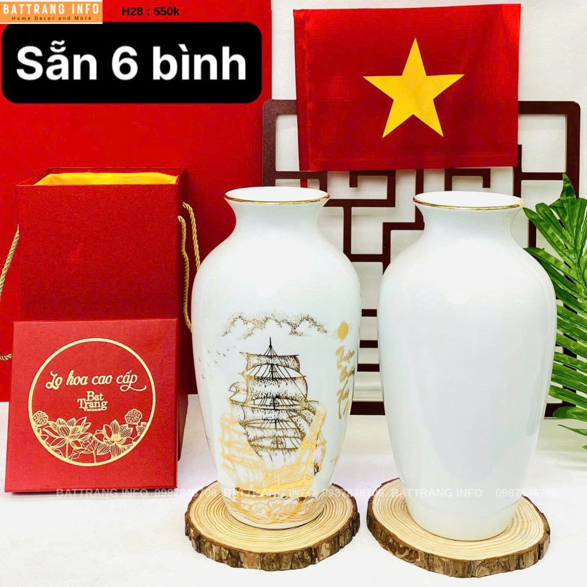 Bình Hoa Gốm Bát Tràng