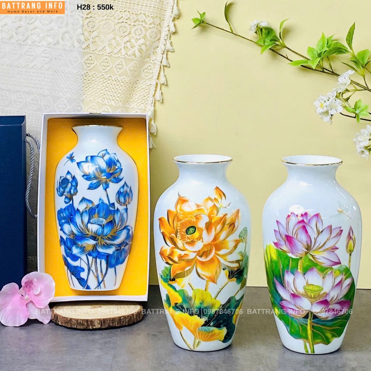 Bình Hoa Gốm Bát Tràng