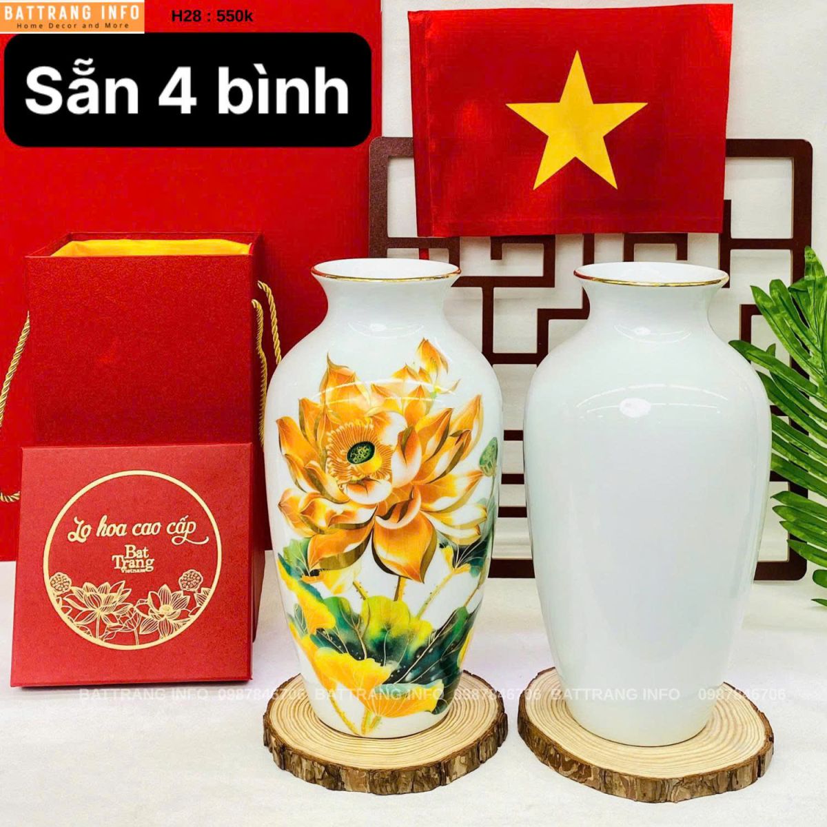 Bình Hoa Gốm Bát Tràng