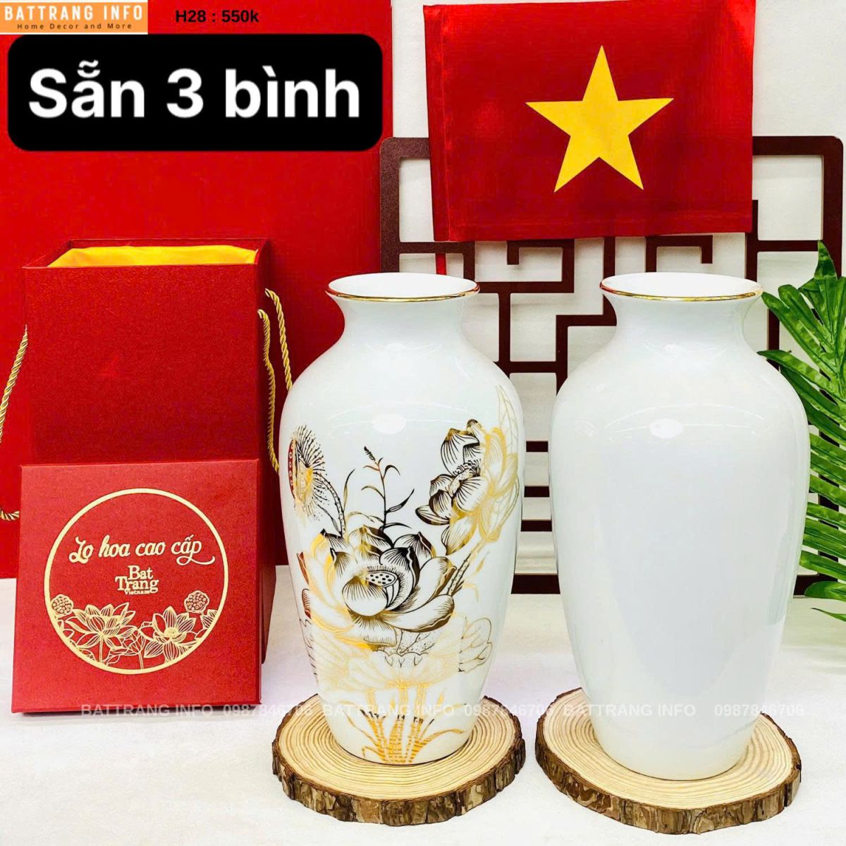 Bình Hoa Gốm Bát Tràng