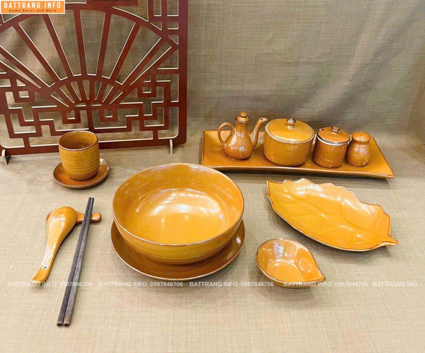 Tô Phở Gốm Sứ Bát Tràng Cao Cấp Kèm Phụ Kiện