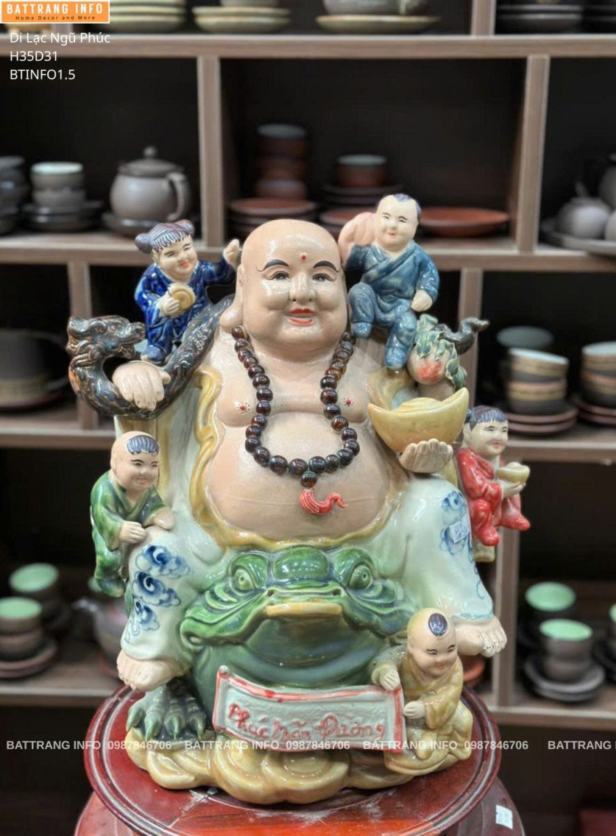Tượng Di Lặc Gốm Cao Cấp Bát Tràng
