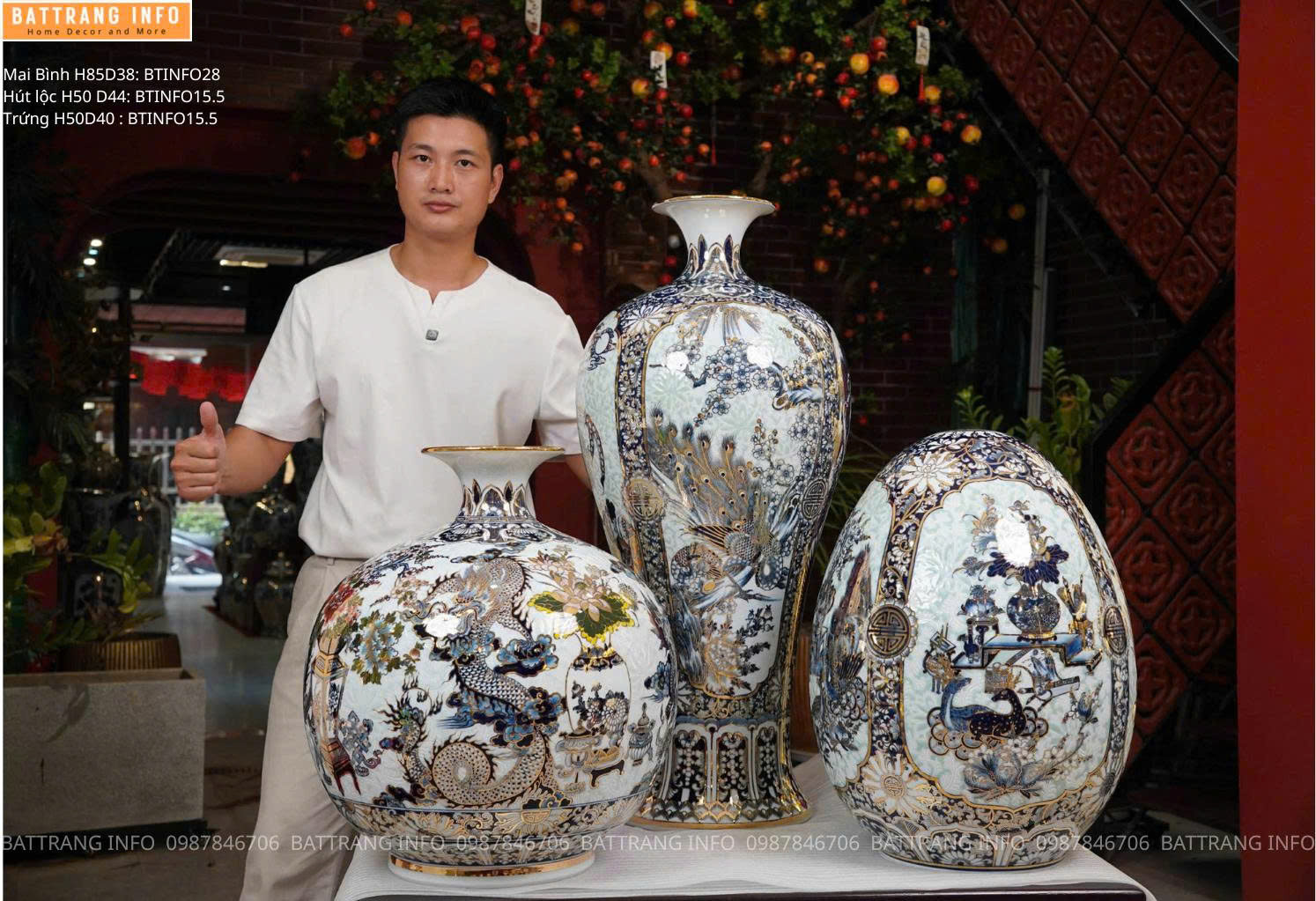 Bộ Ba Bình Trang Trí Phòng Khách Cực Đẹp