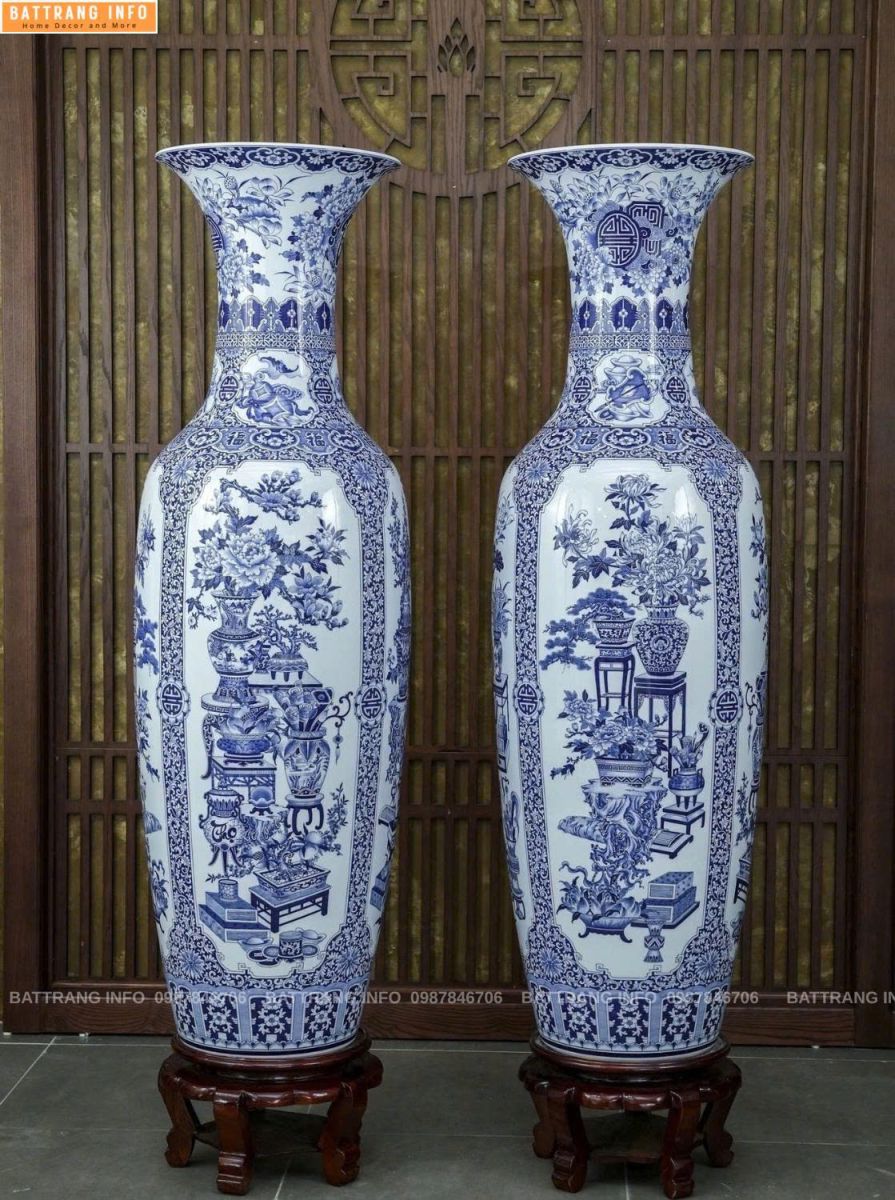 Lộc Bình Tứ Cảnh Cổ Đồ Vip Bát Tràng