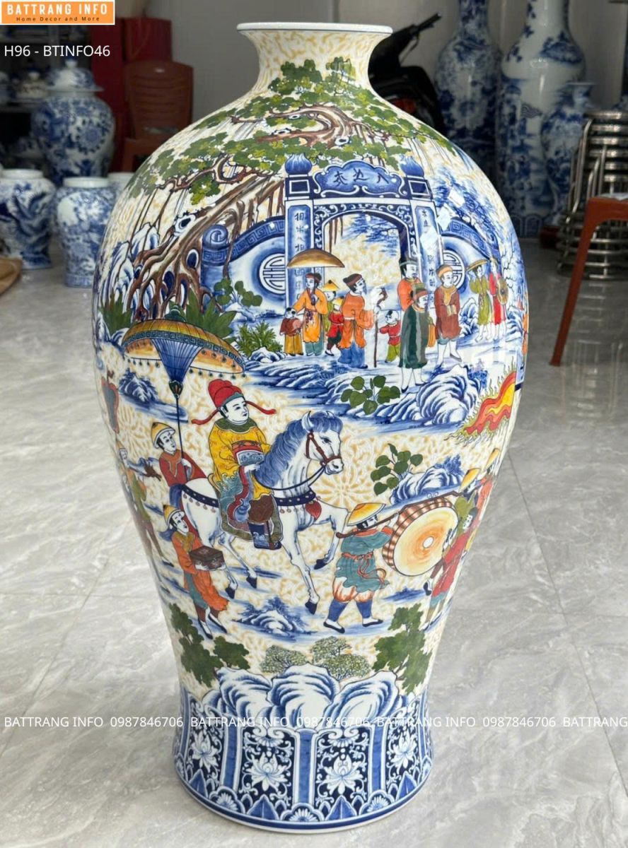 Mai Bình Tích Lộc Gấm Vinh Quy Bái Tổ Cao 96cm