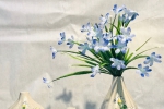 Bộ ba lọ trang trí dáng bí ngô vẽ hoa cao cấp