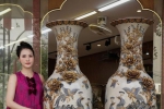 Lộc Bình Công Danh Phú Quý Men Rạn Đắp Nổi Cao 1m78 Bụng 52cm