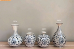 Lọ Hoa Men Rạn Vẽ Hoa Dây Cao Cấp Bát Tràng